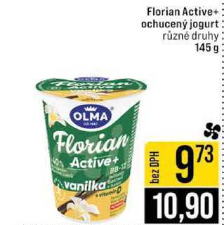 Florian Active+ ochucený jogurt různé druhy 145 g 