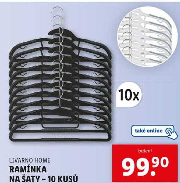 RAMÍNKA NA ŠATY - 10 KUSŮ 