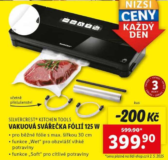 VAKUOVÁ SVÁŘEČKA FÓLIÍ 125 W 