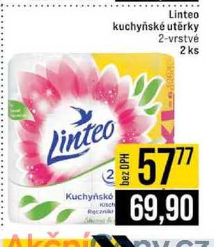 Linteo kuchyňské utěrky 2-vrstvé 2 ks 
