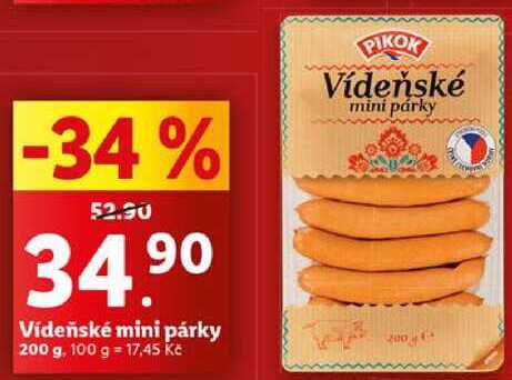 ídeňské mini párky, 200 g