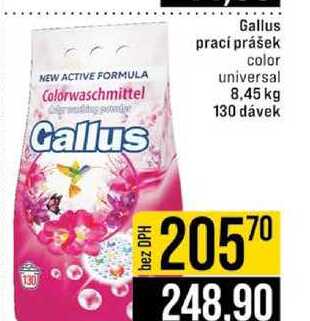 Gallus prací prášek color universal 8,45 kg 130 dávek 