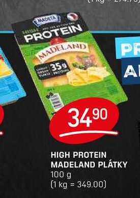 HIGH PROTEIN MADELAND PLÁTKY 100 g 