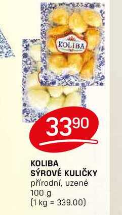 KOLIBA SÝROVÉ KULIČKY přírodní, uzené 100 g