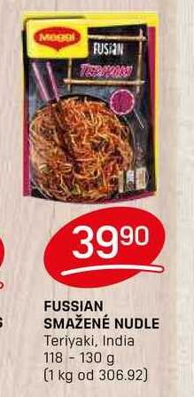 FUSSIAN SMAŽENÉ NUDLE Teriyaki, India 118 - 130 g 