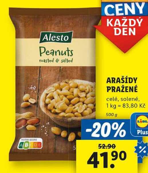 ARAŠÍDY PRAŽENÉ, 500 g