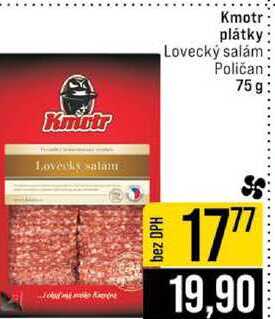 Kmotr plátky Lovecký salám Poličan 75 g 