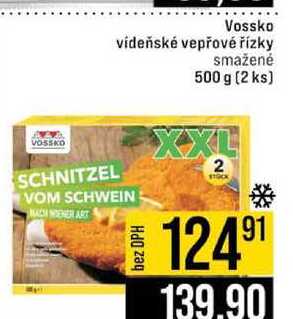 Vossko videňské vepřové řízky smažené 500 g (2 ks)