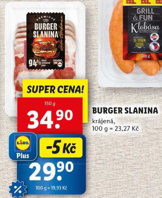 BURGER SLANINA, 150 g