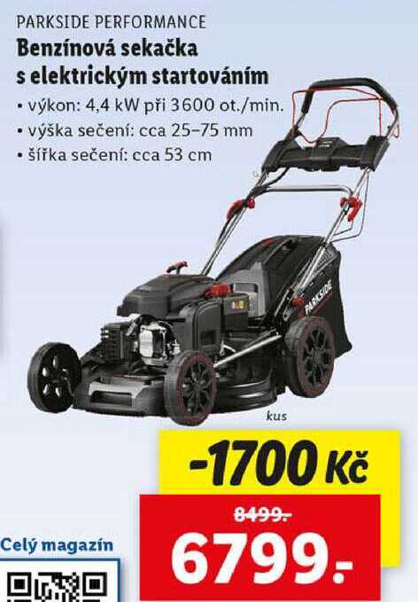 Benzínová sekačka s elektrickým startováním 