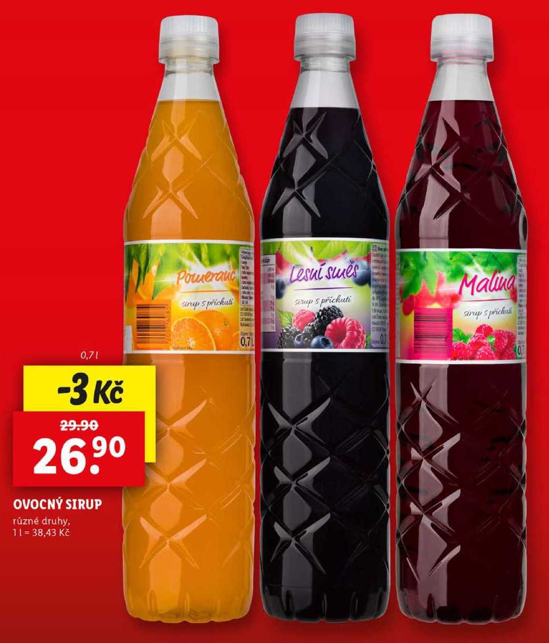 OVOCNÝ SIRUP, 0,7 l
