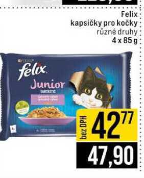 Felix kapsičky pro kočky různé druhy 4 x 85 g