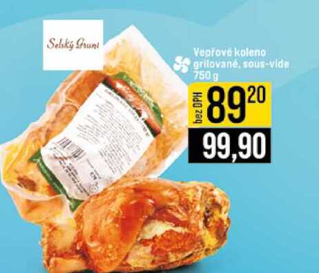 Vepřové koleno grilované, sous-vide 750 g 