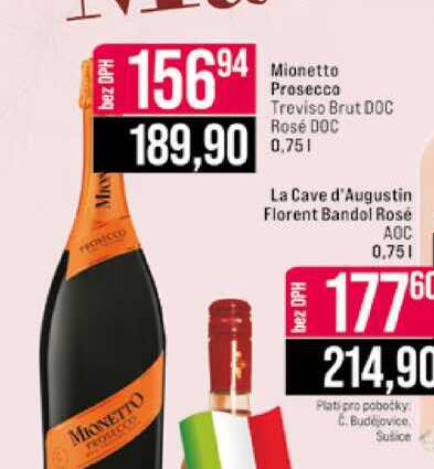 Mionetto Prosecco Treviso Brut DOC Rosé DOC 0,75l