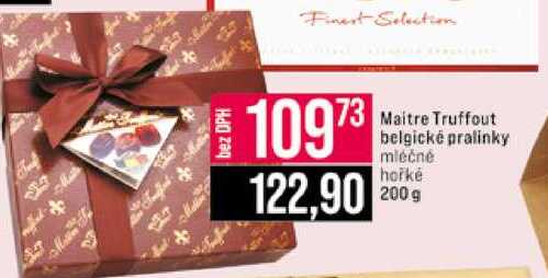 Maitre Truffout belgické pralinky mléčné hořké 200 g 