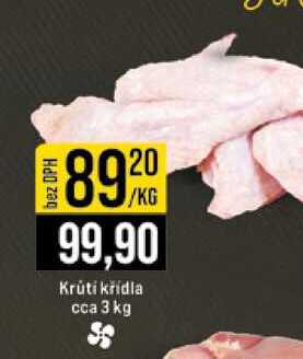 Krůtí křídla cca 3 kg 