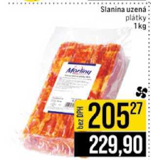 Slanina uzená plátky 1kg 