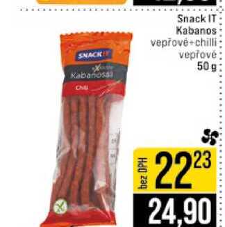 Snack IT Kabanos vepřové+chilli vepřové 50 g