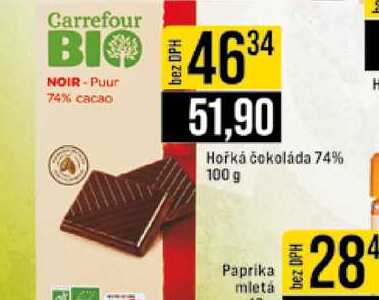 Hořká čokoláda 74% 100 g 