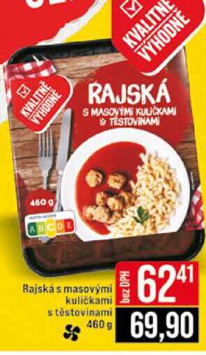 Rajská s masovými kuličkami s těstovinami 460 g 