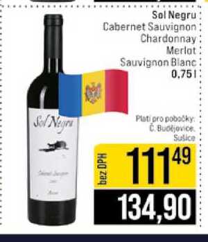 Sol Negru Cabernet Sauvignon Chardonnay Merlot Sauvignon Blanc 0,75l