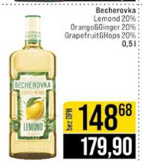 Becherovka Lemond 20% Orange&Ginger 20% Grapefruit&Hops 20%:0,5l