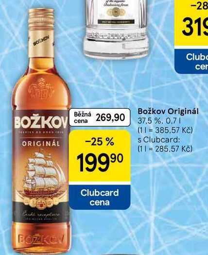 Božkov Originál 37,5 %, 0,7 l 