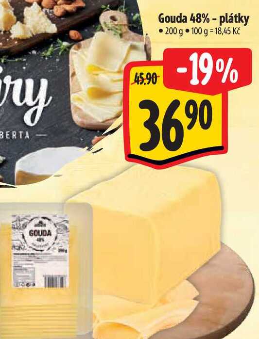  Gouda 48% - plátky 200 g 