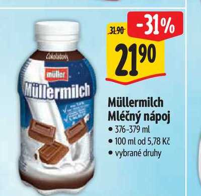  Müllermilch Mléčný nápoj  376-379 ml  