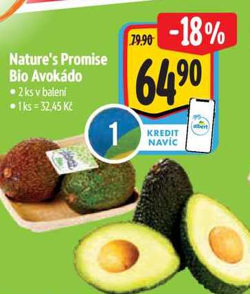 Nature's Promise Bio Avokádo  2 ks 