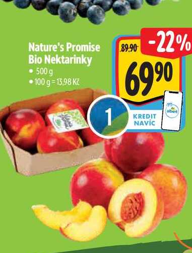 Nature's Promise Bio Nektarinky - 500g  
