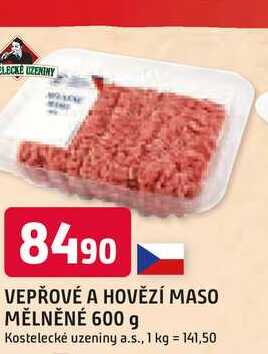 VEPŘOVÉ A HOVĚZÍ MASO MĚLNĚNÉ 600 g 