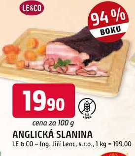 Le & Co Anglická slanina 100g