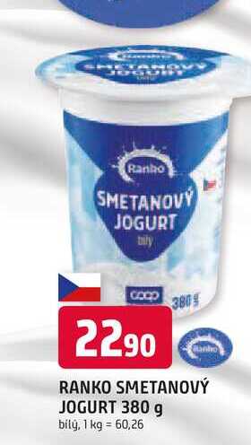 RANKO SMETANOVÝ JOGURT 380 g 