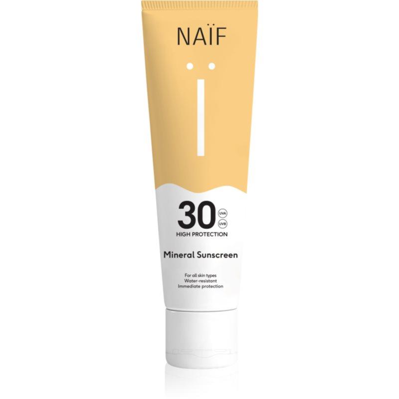 Naif Sun Mineral Sunscreen SPF 30 ochranný krém na opalování SPF 30 voděodolný 100 ml