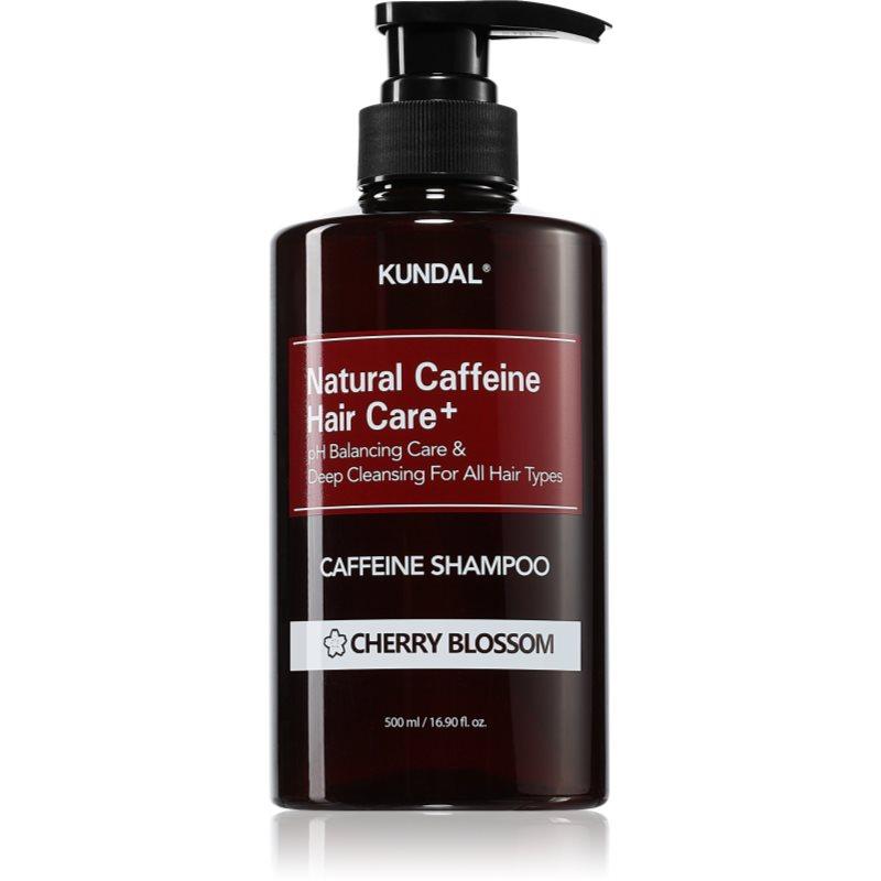 KUNDAL Caffeine Shampoo Cherry Blossom hloubkově čisticí přírodní šampon proti vypadávání vlasů 500 ml