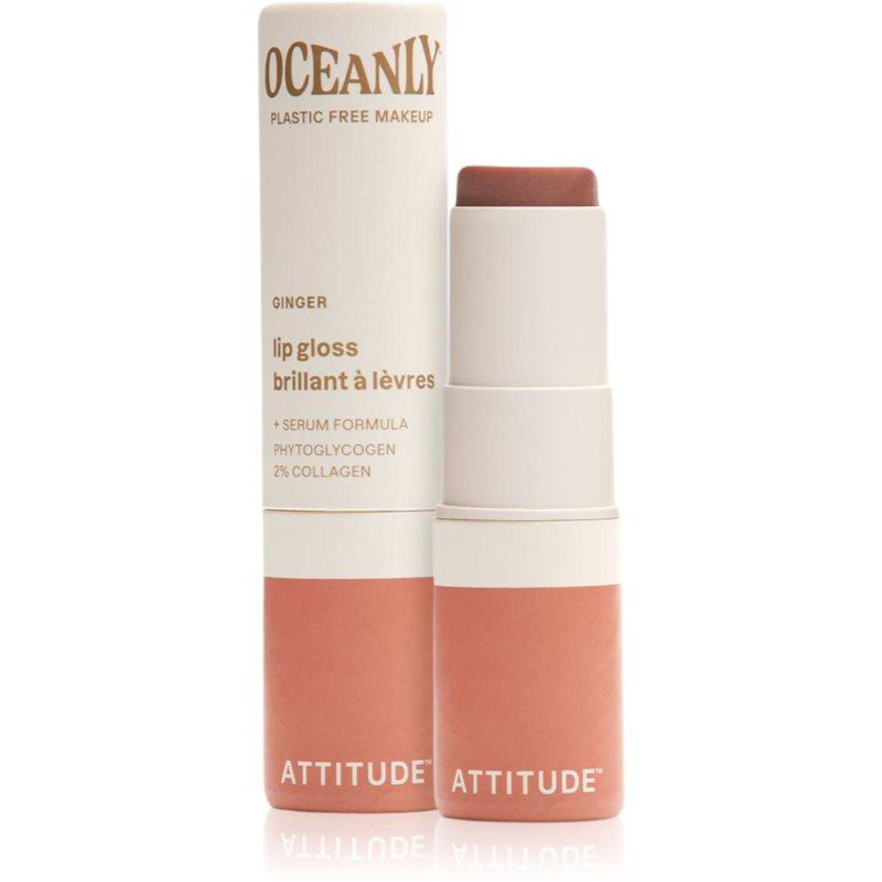 Attitude Oceanly Plastic Free Makeup lesk na rty s hydratačním účinkem odstín Ginger 3.4 g