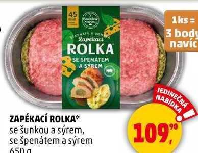 ZAPÉKACÍ ROLKA se šunkou a sýrem, 650 g