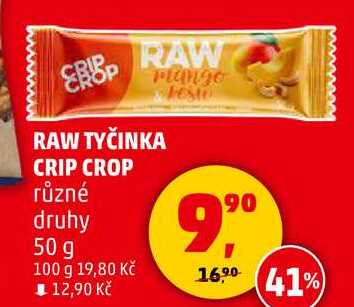 RAW TYČINKA CRIP CROP různé druhy, 50 g  
