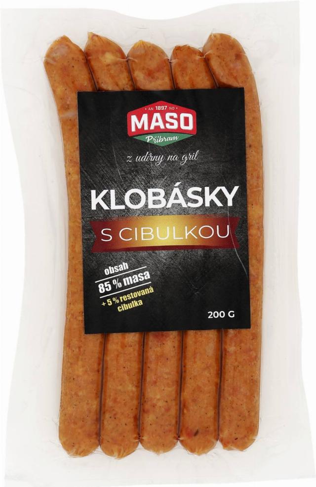 Maso Příbram Grilovací klobásky s cibulkou