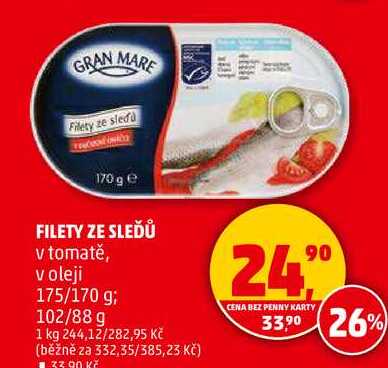 GRAN MARE Filety ze sleďů, 170 g 