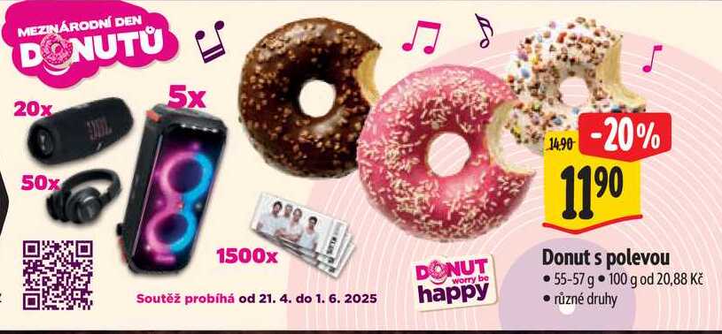 Donut s polevou, 55-57 g 