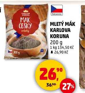  MLETÝ MÁK KARLOVA KORUNA, 200 g 