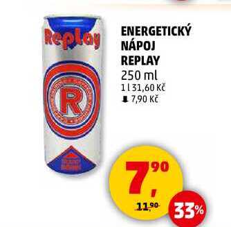 ENERGETICKÝ NÁPOJ R REPLAY, 250 ml  
