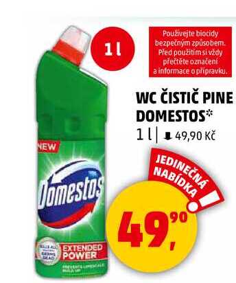 WC ČISTIČ PINE DOMESTOS, 1 l 