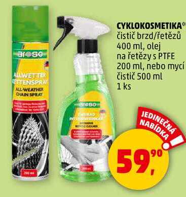 CYKLOKOSMETIKA čistič brzd/řetězů 400 ml