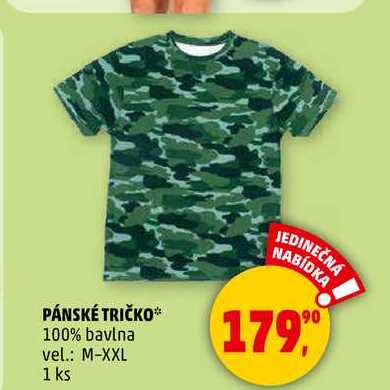 PÁNSKÉ TRIČKO 100% bavlna vel.: M-XXL, 1 ks 
