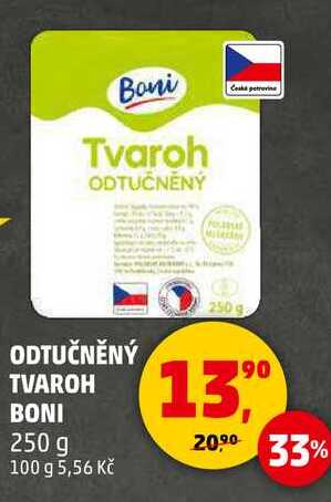 ODTUČNĚNÝ TVAROH BONI, 250 g 
