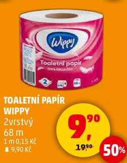 TOALETNÍ PAPÍR WIPPY 2vrstvý, 68 m 