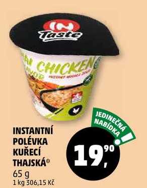 INSTANTNÍ POLÉVKA KUŘECÍ THAJSKÁ, 65 g  